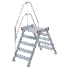 Euroline 512 Übergang 60° 800mm Stufenbreite 2x5 Stufen Alu gerieft