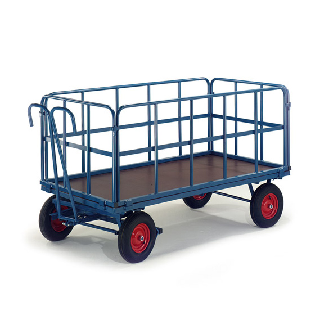 Handpritschenwagen mit Rohrgitterwänden 1530x730x480mm-Beschreibung lesen