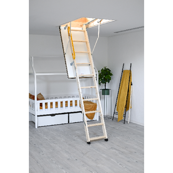 Minka Bodentreppe Complete aus Fichte mit U-Wert 1,1 W/m2K 220-280cm Raumhöhe 120x54cm Deckenöffnung-Beschreibung lesen