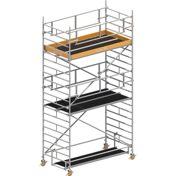 Layher Rollgerüst Uni Breit P2 Safety Plus mit Doppelgeländer 6,20m AH-Beschreibung lesen