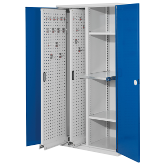 Kappes RasterPlan Vertikalschränke 1950x1000x600mm Modell 84 Doppelwandtüren enzianblau-Beschreibung lesen