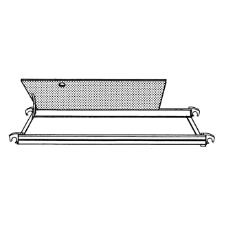 Hymer Einzelteil Gerüst Bühne mit Durchstiegsklappe 2,95x0,65m 21,2kg-Beschreibung lesen