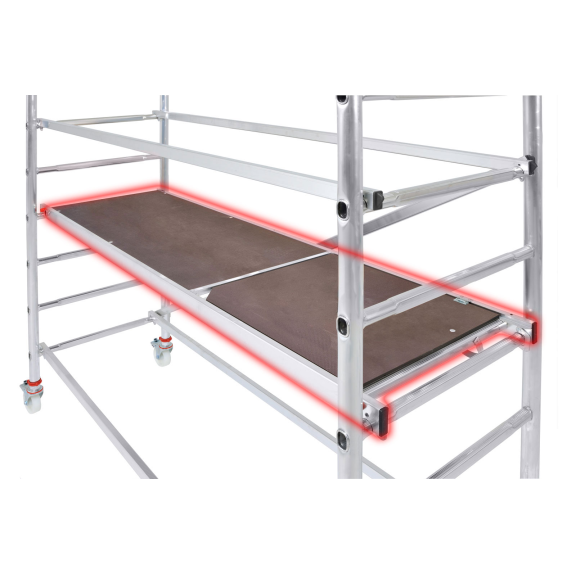 Hymer Einzelteil Gerüst Bühne mit Durchstiegsklappe 2,95x0,65m 21,2kg-Beschreibung lesen