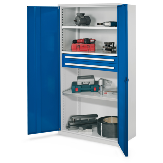 Schwerlastschrank ohne Mitteltrennwand 1950x1000x600mm mit Vollblechtüren-Beschreibung lesen