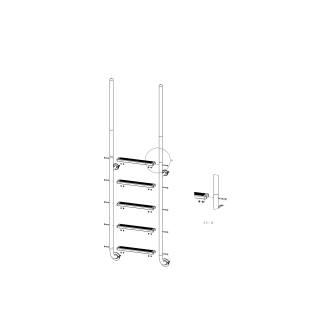 Eichenwald Poolleiter Modell 23 Roma mit einschraubbaren Griffstangen Beckentiefe 1620mm 5 Stufen-Beschreibung lesen