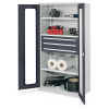 Robuster Schrank ohne Mitteltrennwand 1950x1000x600mm mit Sichtfenstertüren