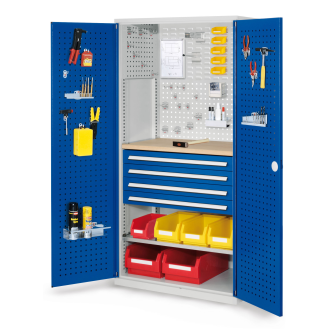 Schubladenschrank mit Lochplattentüren 1950x1000x600mm-Beschreibung lesen