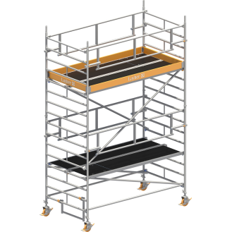 Layher Rollgerüst Uni Breit P2 Safety Plus mit Doppelgeländer 5,20m AH-Beschreibung lesen