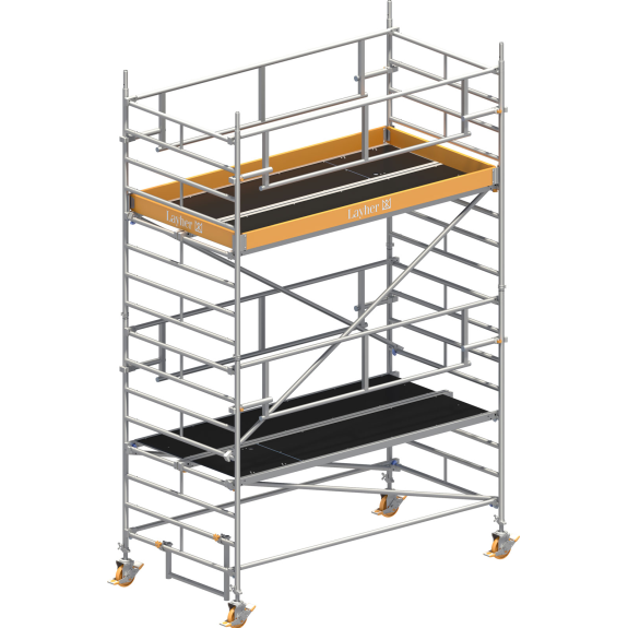 Layher Rollgerüst Uni Breit P2 Safety Plus mit Doppelgeländer 5,20m AH-Beschreibung lesen
