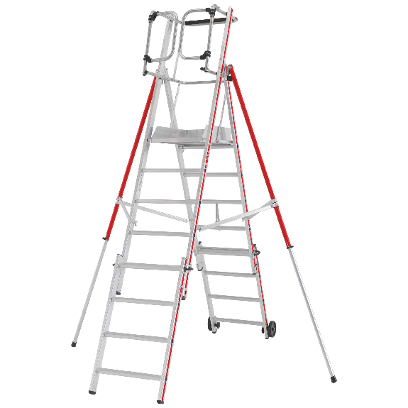 Hymer Plattformleiter Protect+ mit Teleskopausleger und Sicherheitstüren 6-10 Sprossen-Beschreibung lesen