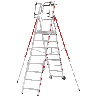 Hymer Plattformleiter Protect+ mit Teleskopausleger und Sicherheitstüren 6-10 Sprossen-Beschreibung lesen