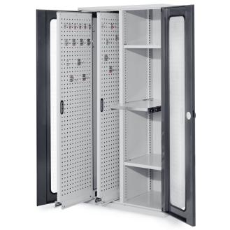 Vertikalschrank 1950x1000x600mm mit Sichtfenstertüren-Beschreibung lesen