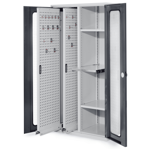 Vertikalschrank 1950x1000x600mm mit Sichtfenstertüren-Beschreibung lesen