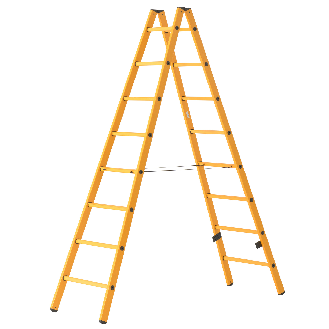 Stehleiter aus Verbundwerkstoff mit Komfortsprossen 2x8-Beschreibung lesen