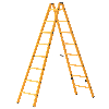 Stehleiter aus Verbundwerkstoff mit Komfortsprossen 2x8