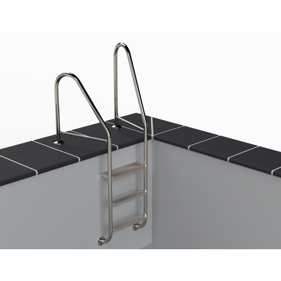 Eichenwald Poolleiter Modell 07 Marina Öffentlich Einbauhalterung Beckentiefe 1060mm 3 Stufen-Beschreibung lesen