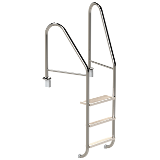 Eichenwald Poolleiter Modell 07 Marina Öffentlich Einbauhalterung Beckentiefe 1060mm 3 Stufen-Beschreibung lesen