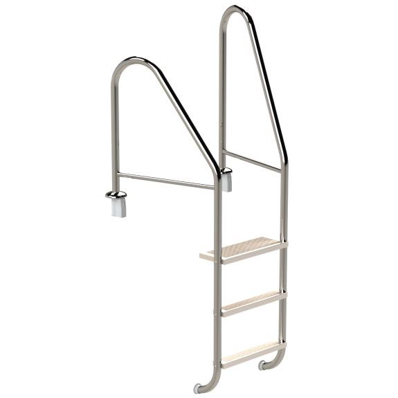 Eichenwald Poolleiter Modell 07 Marina Öffentlich Einbauhalterung Beckentiefe 1060mm 3 Stufen-Beschreibung lesen