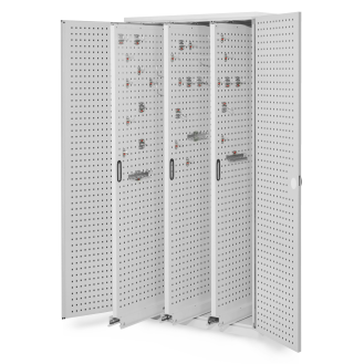 Vertikalschrank mit Lochplattentüren 1950x1000x600mm-Beschreibung lesen