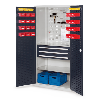 Kappes RasterPlan Schubladenschränke 1950x1000x600mm Schlitzplattentüren Modell 22 anthrazitgrau-Beschreibung lesen