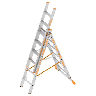 Layher TOPIC 1041 Allzweckleiter mit rutschhemmenden R12 3x6 Stufen-Beschreibung lesen