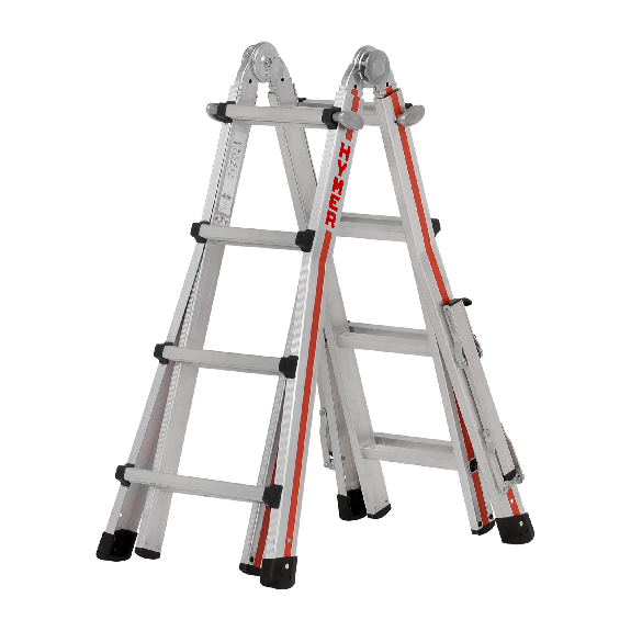 Teleskopleiter 4x4 Sprossen-Beschreibung lesen