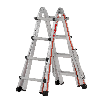 Teleskopleiter 4x4 Sprossen-Beschreibung lesen