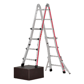 Teleskopleiter 4x4 Sprossen-Beschreibung lesen