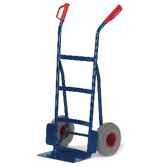 Rollcart Sackkarre -965- mit nach hinten gewölbtem Flacheisen an Schaufel 1200mm hoch Luftbereifung-Beschreibung lesen