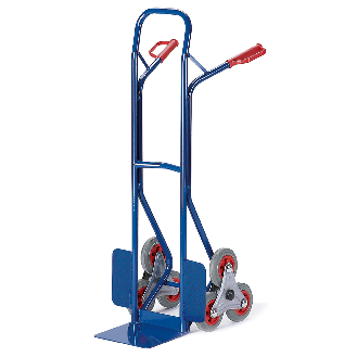 Rollcart Stahlrohr-Treppenkarre, mit dreiarmigen Radsternen, Schaufelbreite 300mm-Beschreibung lesen