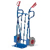 Rollcart Sackkarre -962- mit Rückwand aus Flachstahl 1200mm hoch Schaufelbreite 400mm Vollgummi