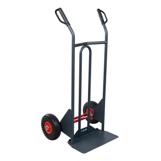 FIMM Sackkarre DBA mit unterstützender Kippfunktion Tragkraft 350kg und 260mm pannensichere Reifen-Beschreibung lesen
