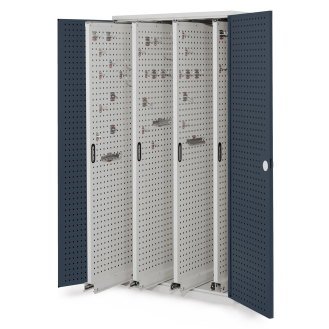 Vertikalschrank 1950x1000x600mm mit Lochplattentüren-Beschreibung lesen