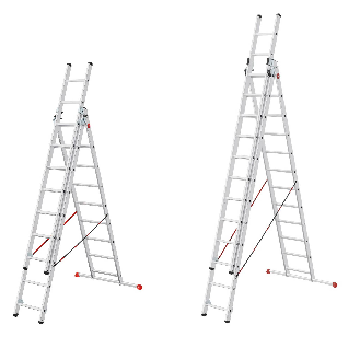 Hailo HobbyStep combi Mehrzweckleiter 3x9 Sprossen-Beschreibung lesen