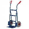 Rollcart Sackkarre -965- mit nach hinten gewölbtem Flacheisen an Schaufel 1200mm hoch Vollgummi