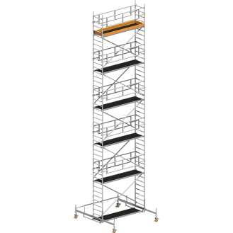 Layher Rollgerüst Uni Standard P2 Safety Plus mit Doppelgeländer 12,38m AH-Beschreibung lesen