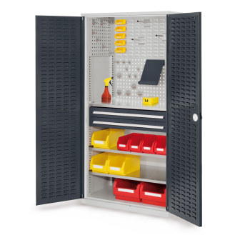Kappes RasterPlan Schubladenschränke 1950x1000x600mm Schlitzplattentüren Modell 21 anthrazitgrau-Beschreibung lesen
