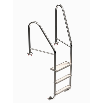 Eichenwald Poolleiter Modell 07 Marina Öffentlich Flanschmontage Beckentiefe 780mm 2 Stufen-Beschreibung lesen