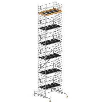 Layher Rollgerüst Uni Breit P2 Safety Plus mit Doppelgeländer 13,38m AH-Beschreibung lesen