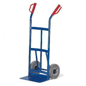 Rollcart Sackkarre -952- mit Rückwand aus Flachstahl 1050mm hoch Schaufelbreite 400mm Luftbereifung-Beschreibung lesen