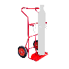 FIMM Sackkarre mit Kipphilfe für 2 Flaschen Tragkraft 250kg mit 400mm pneumatische Reifen