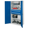 Kappes Schwerlastschränke ohne Mitteltrennwand 1950x1000x600mm Modell 42 Vollblechtüren enzianblau