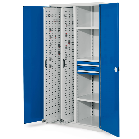 Kappes RasterPlan Vertikalschränke 1950x1000x600mm Modell 81 Doppelwandtüren enzianblau-Beschreibung lesen