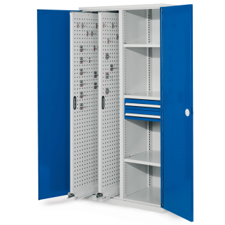 Kappes RasterPlan Vertikalschränke 1950x1000x600mm Modell 81 Doppelwandtüren enzianblau-Beschreibung lesen