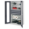 Robuster Schrank ohne Mitteltrennwand mit Sichtfenstertüren 1950x1000x600mm