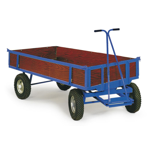 Protaurus Handpritschenwagen mit Bordwänden 2000x1000mm Luft Rollenlager-Beschreibung lesen