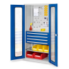 Kappes RasterPlan Schubladenschränke 1950x1000x600mm Sichtfenstertüren Modell 33 enzianblau