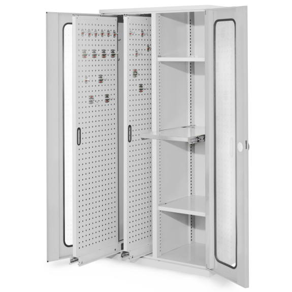 Vertikalschrank 1950x1000x600mm mit Sichtfenstertüren-Beschreibung lesen