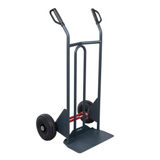 Sackkarre mit unterstützender Kippfunktion, Tragkraft 350 kg, pneumatische Reifen 260 mm-Beschreibung lesen