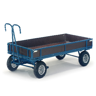 Rollcart Handpritschenwagen mit Holzbordwänden 1960x960 mm Ladefläche Luft-Beschreibung lesen